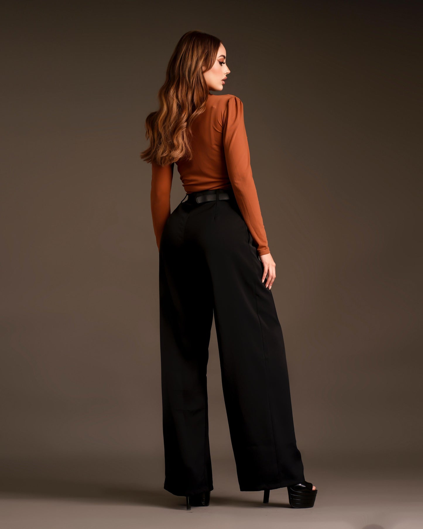 Pantalon big buckle black