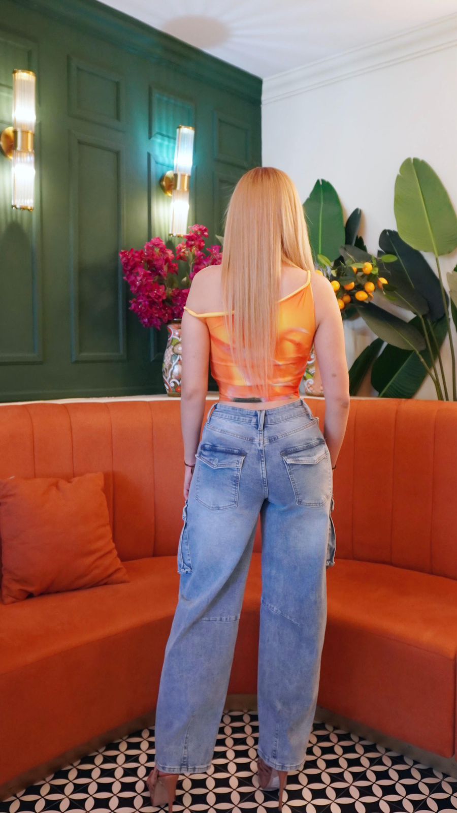 Pantalón mezclilla cargo