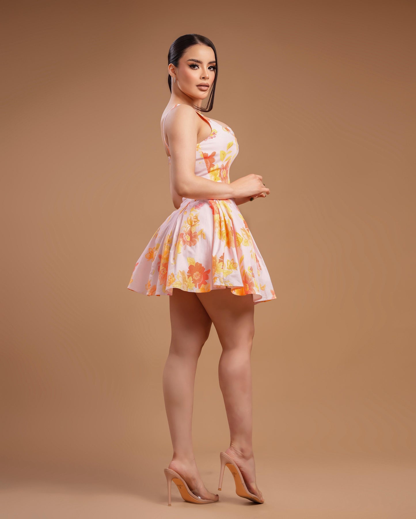 Vestido rosa con flores