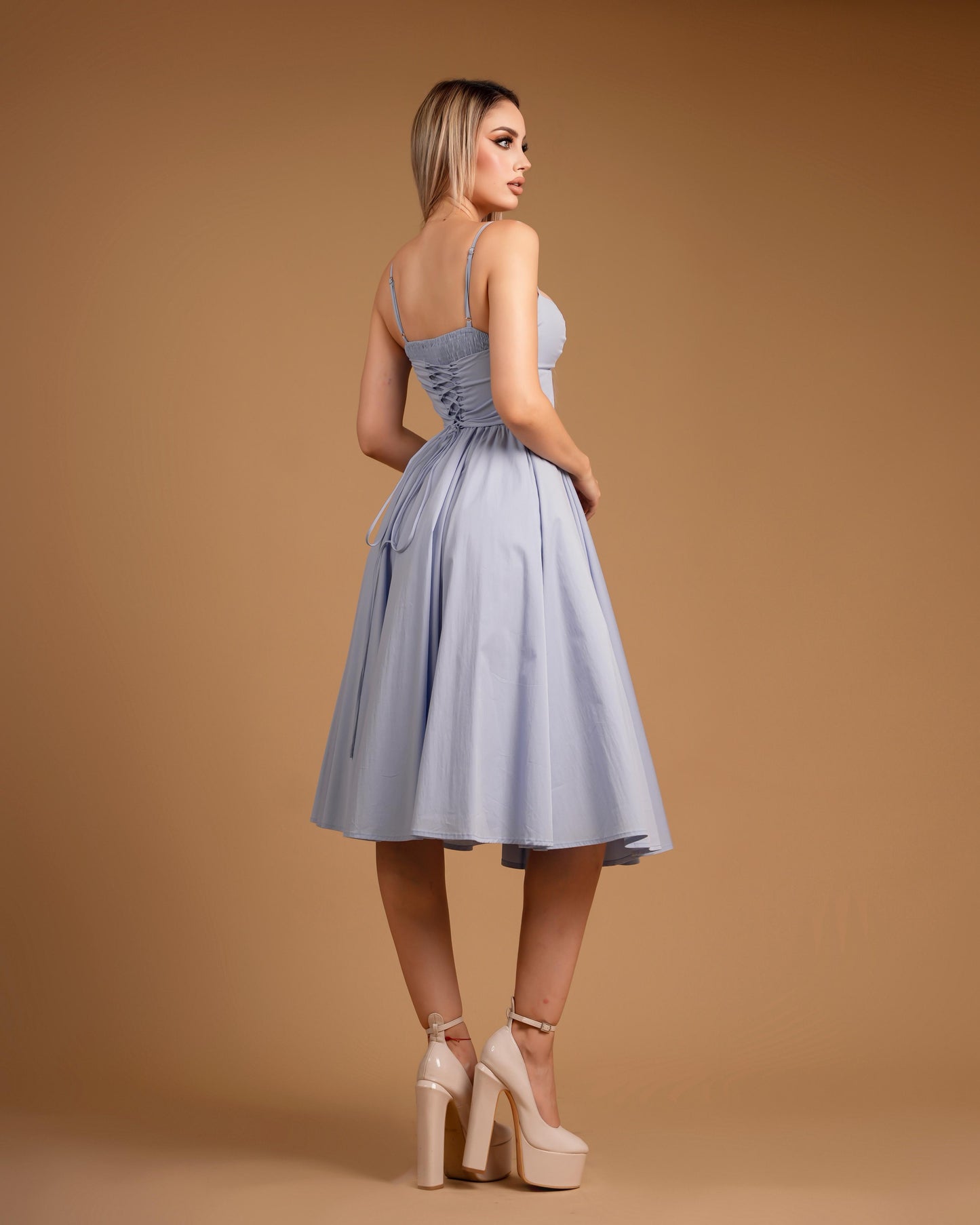 Midi princess dress azul