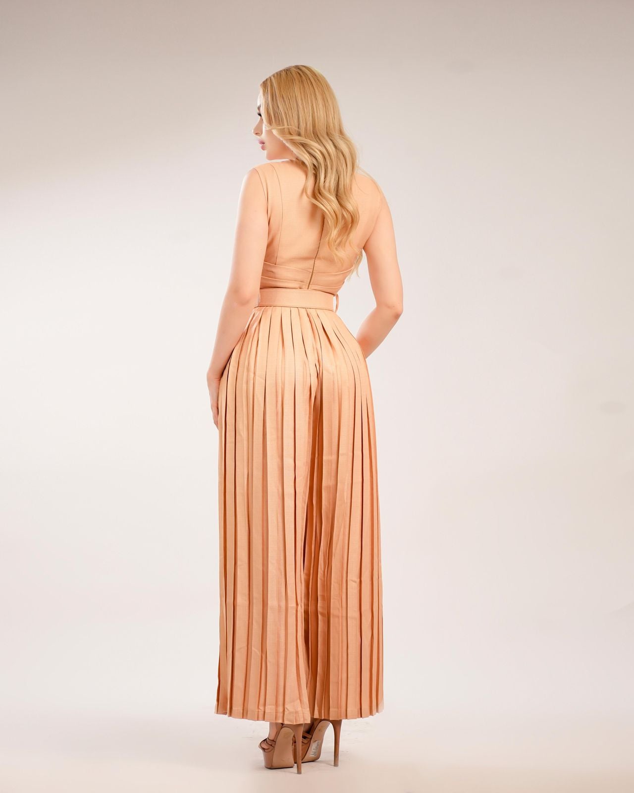 Palazo nude tableado