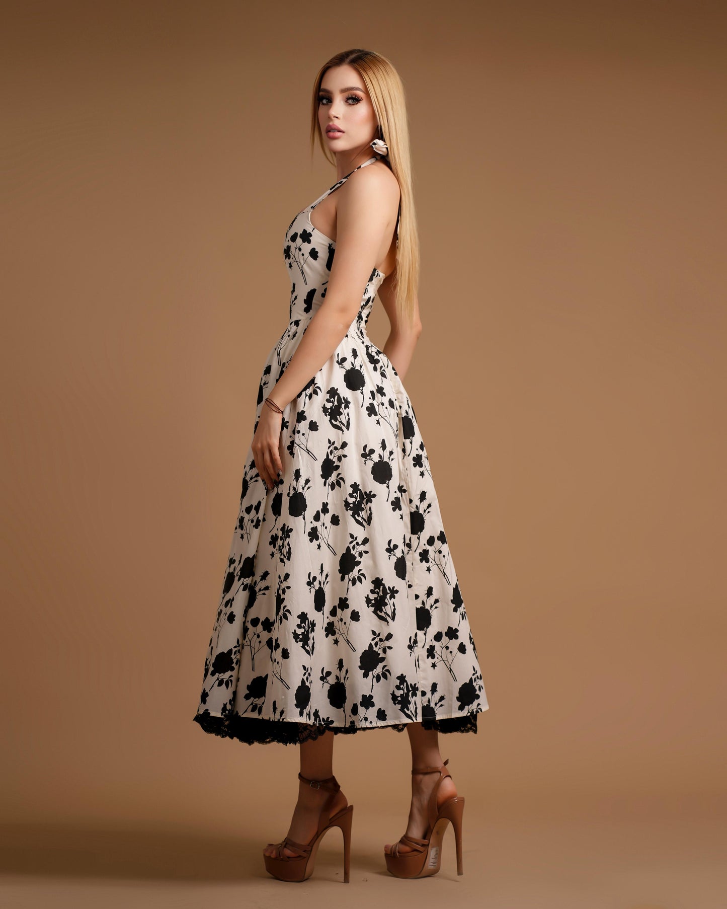 Vestido Black flower