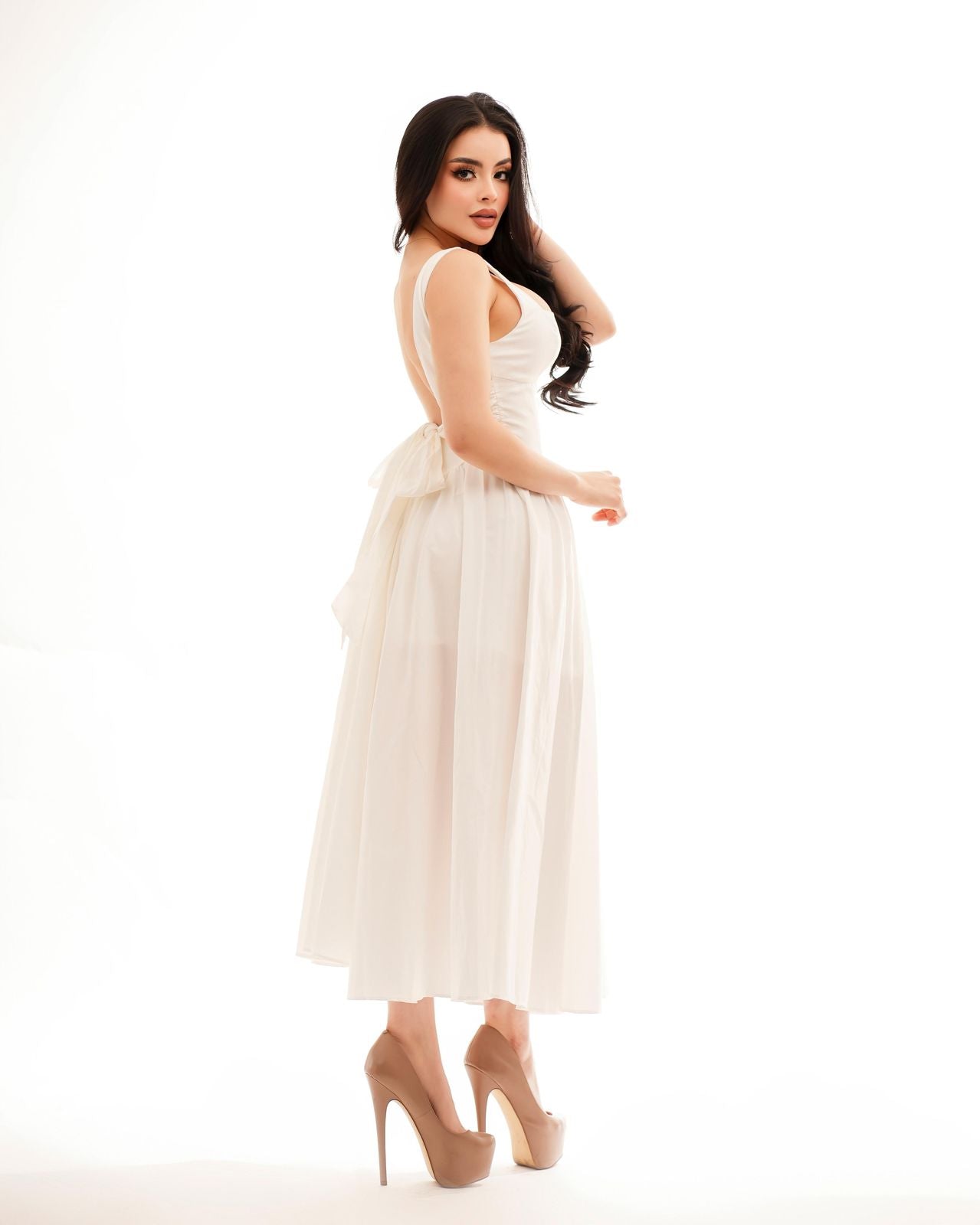 Vestido maxi moño