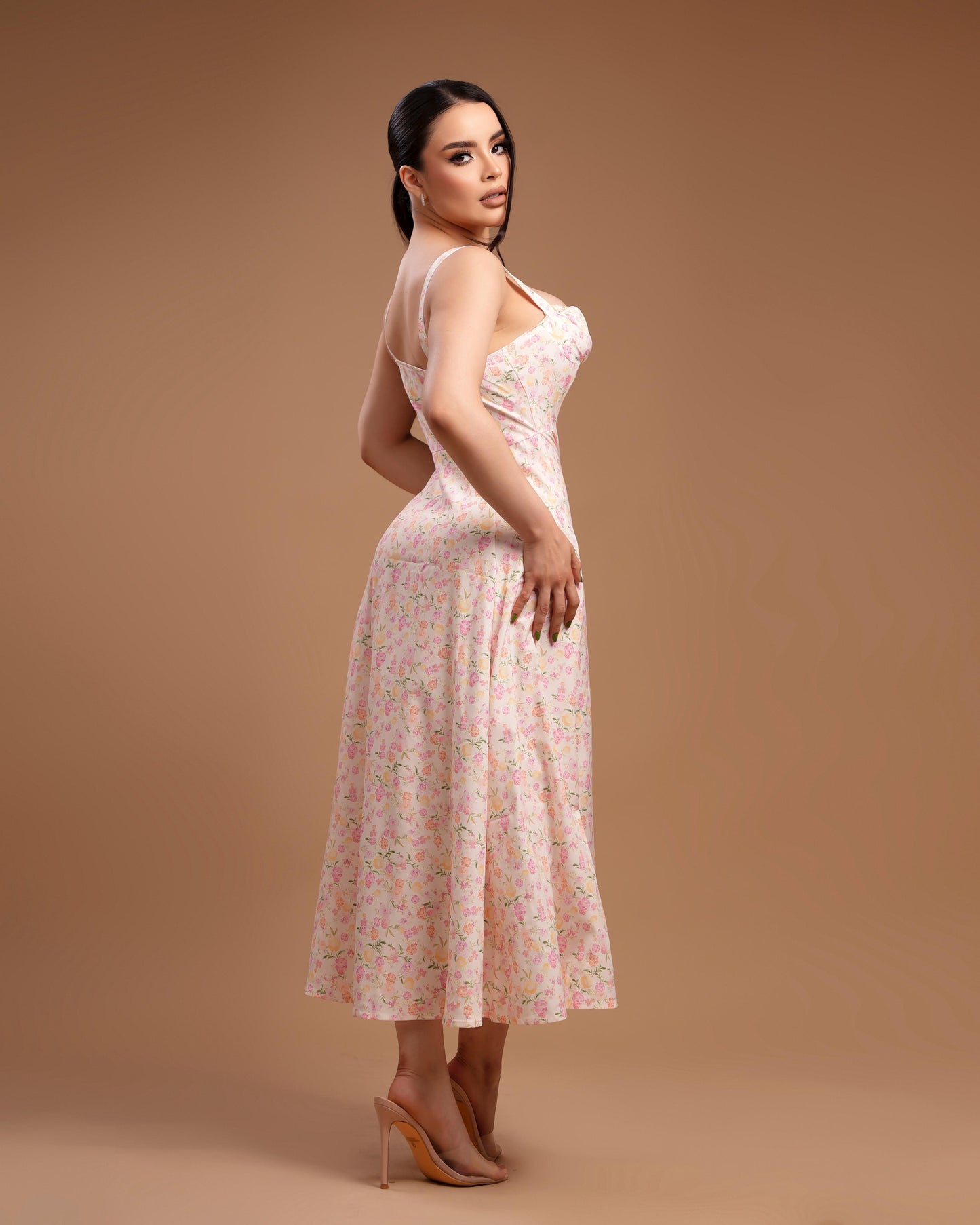 Vestido blanco con flores