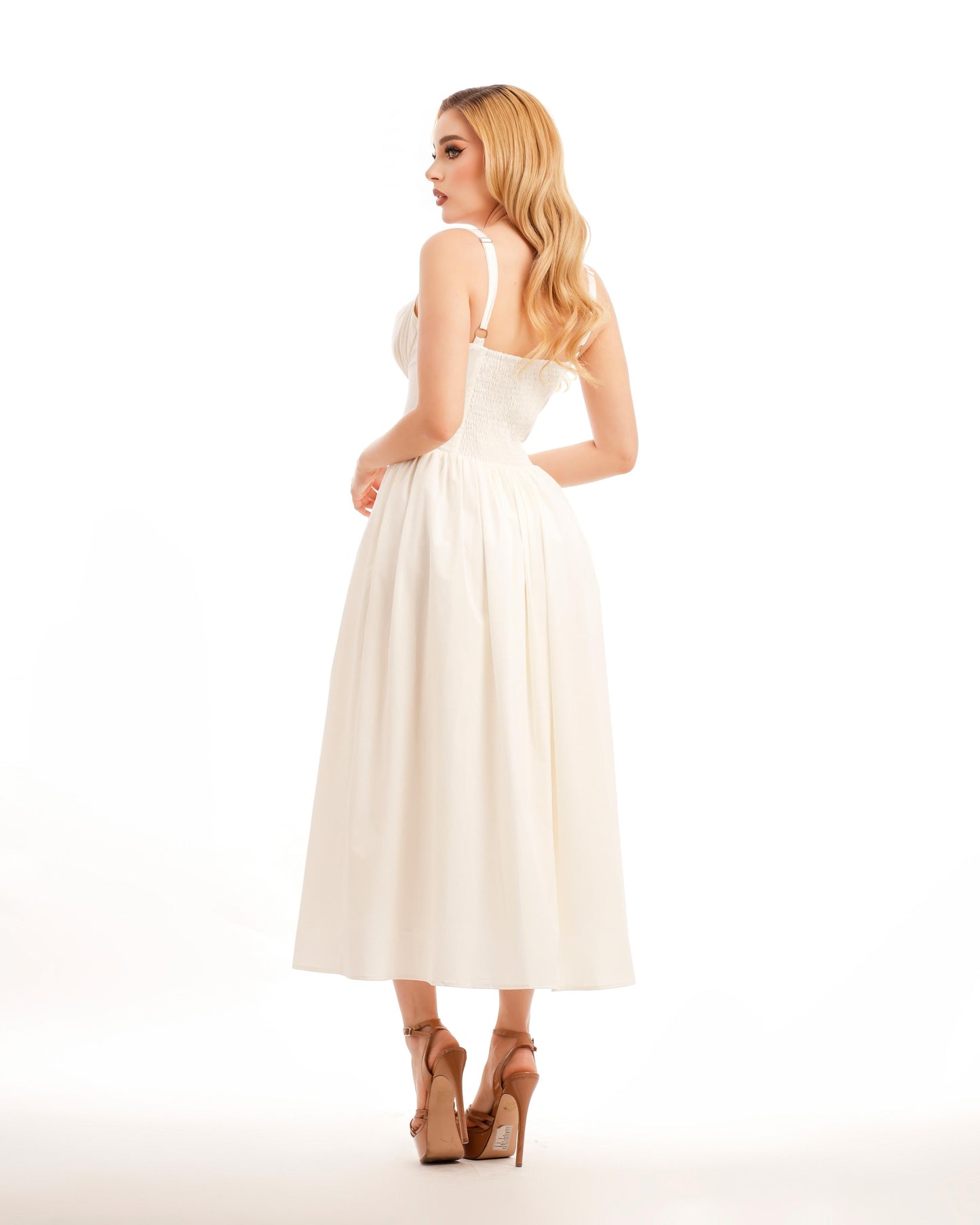 Midi dress beige