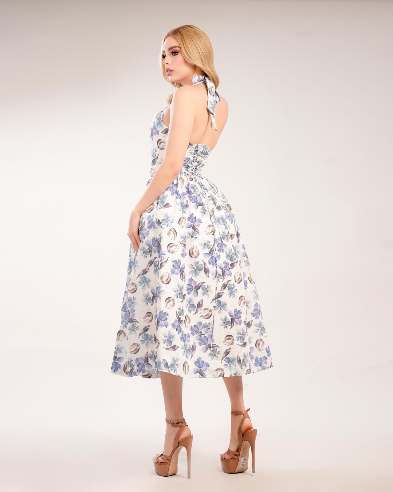 Vestido garden blue