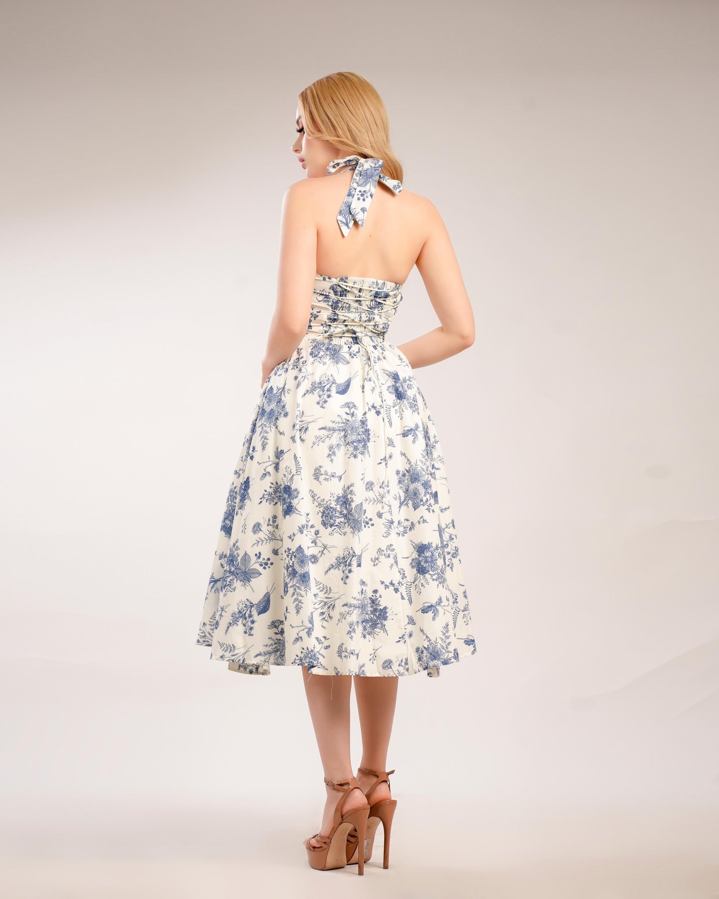 Vestido garden blue