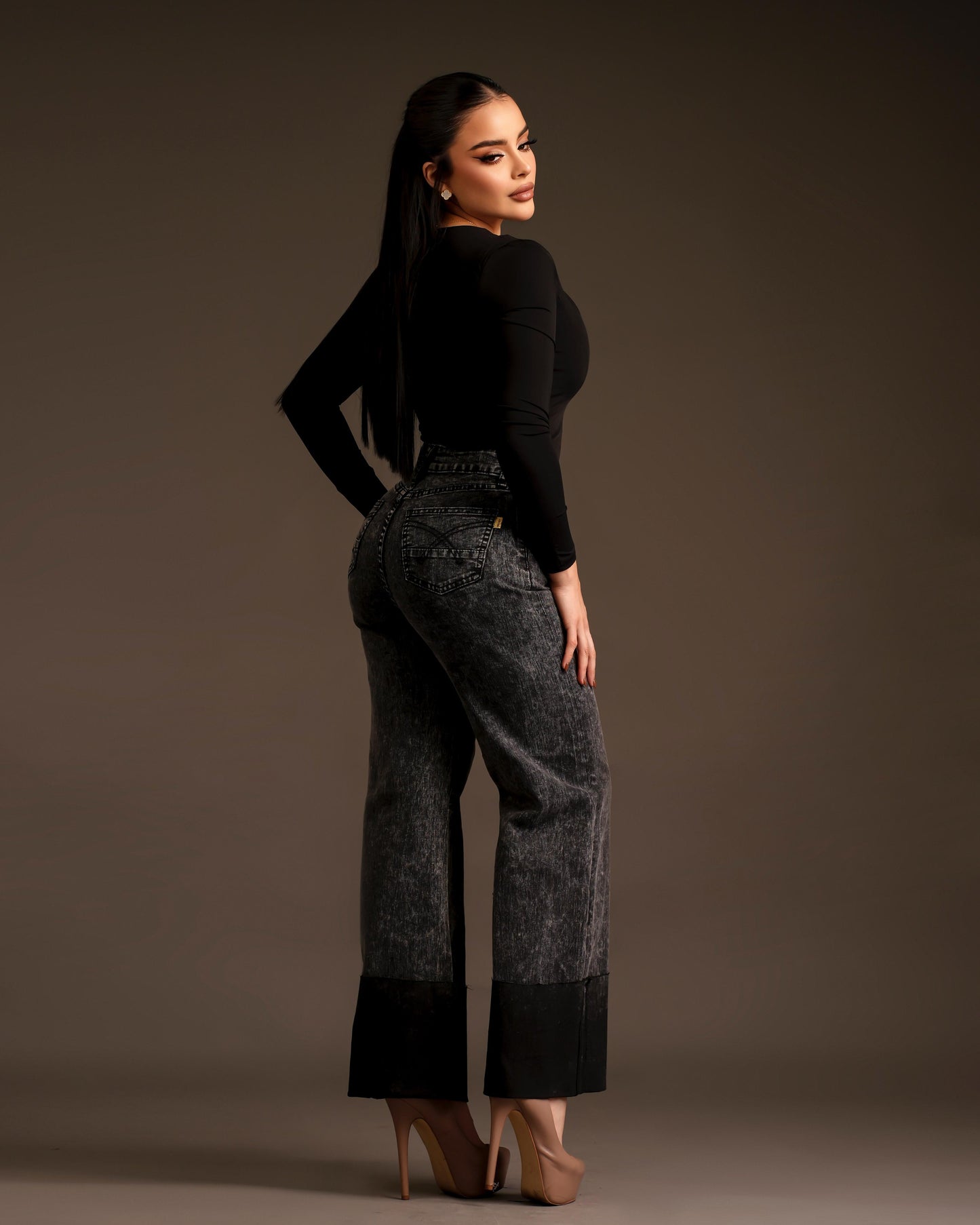 Pantalón wide black