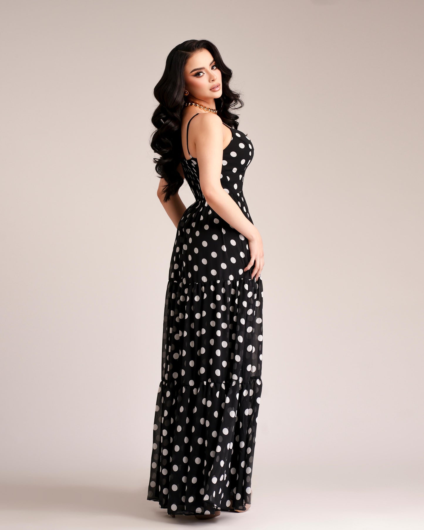 Vestido polka black