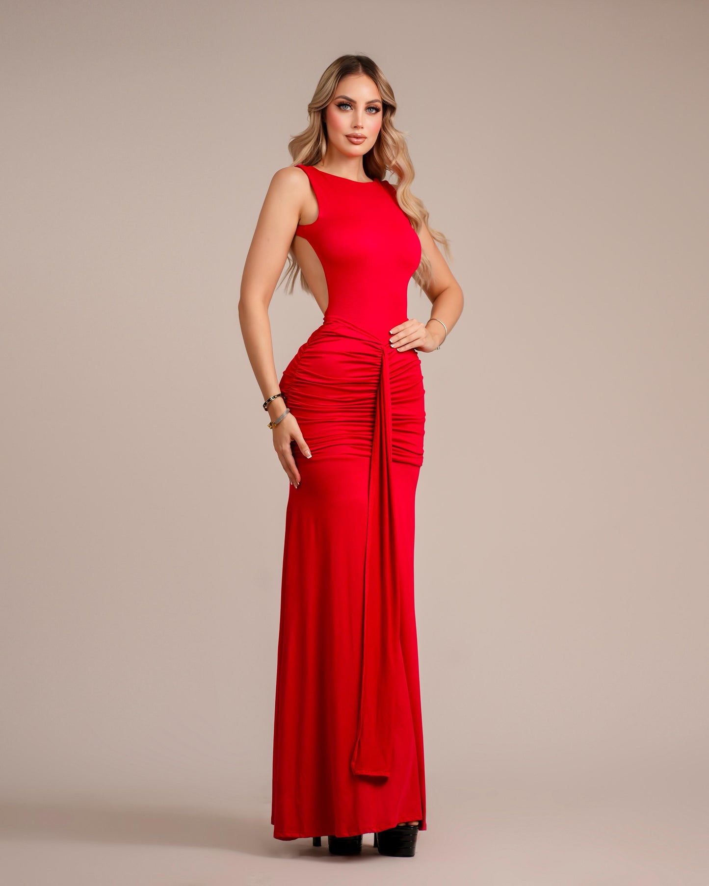 Vestido maxi red