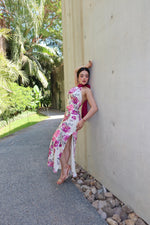 Vestido blanco estampado flores