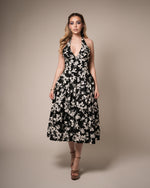 Vestido black flower