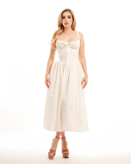 Midi dress beige