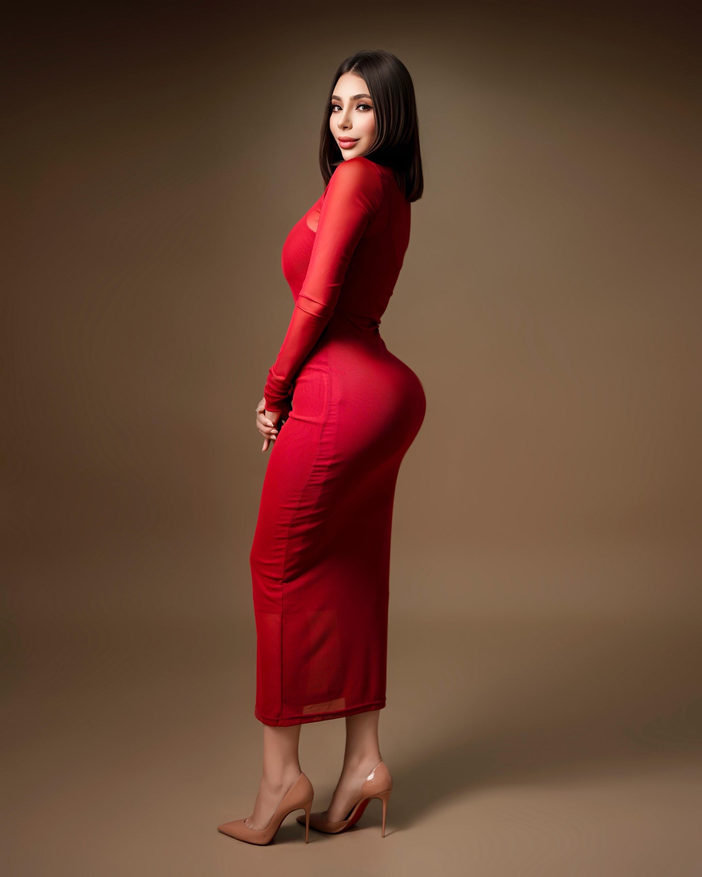 Vestido all red