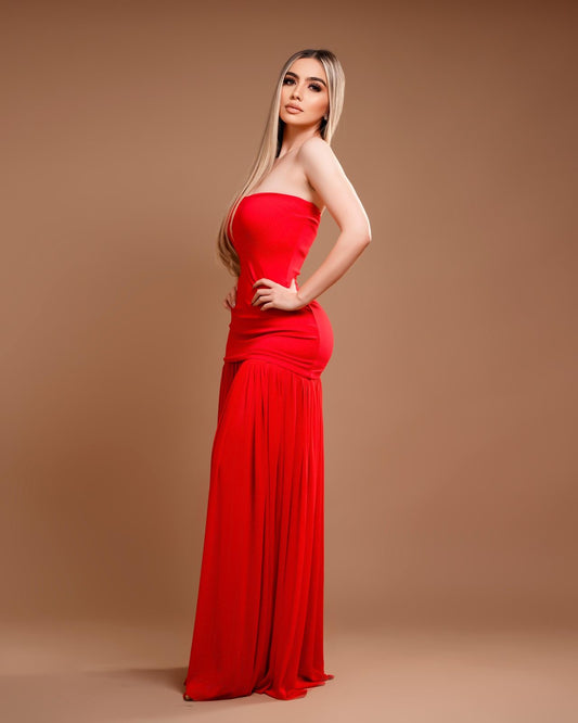 Maxi dress red