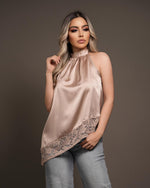 Blusa beige halter