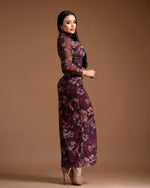 Vestido flower burgundy