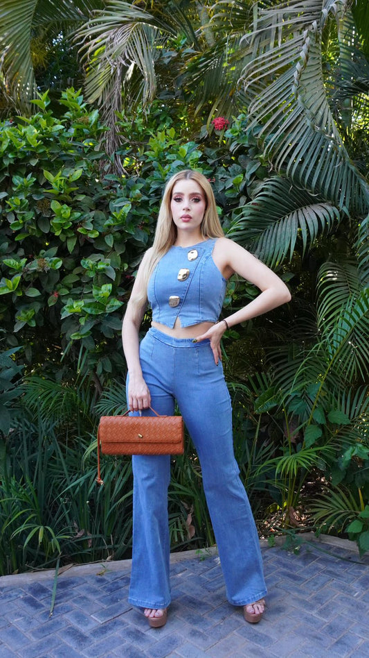 Set de pantalón mezclilla