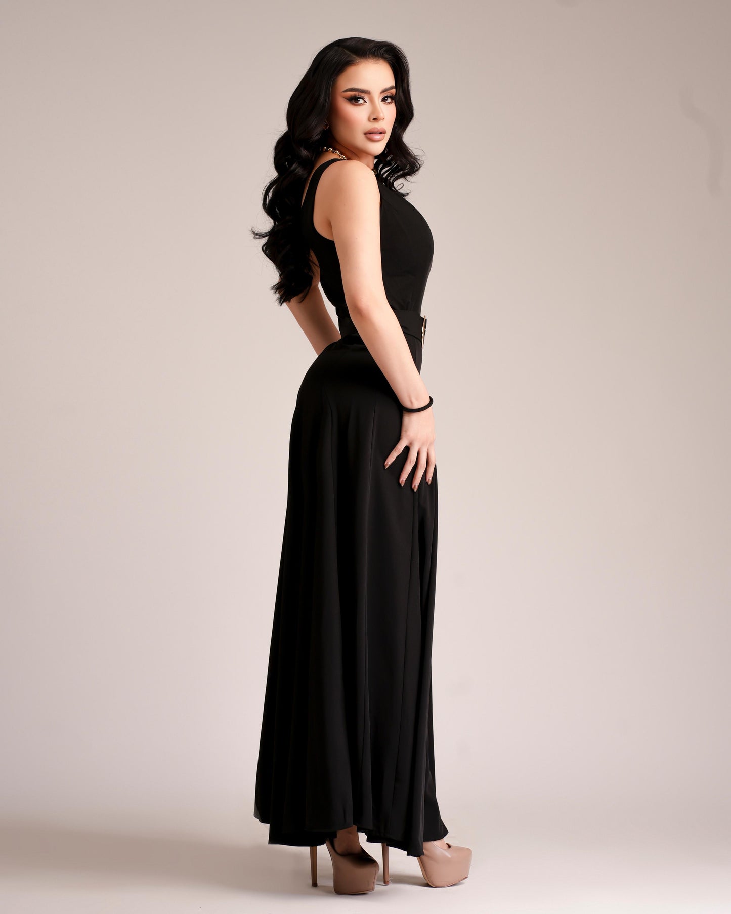Vestido black buckle