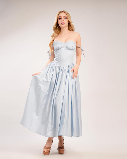Vestido midi blue