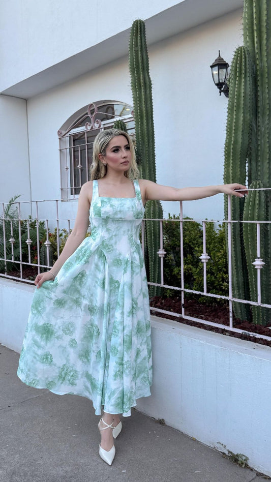 Vestido blanco con flores