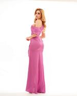 Vestido maxi pink