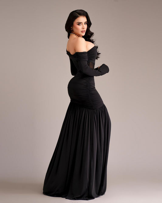 Vestido strapless black