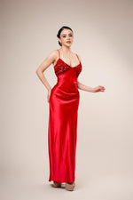 Vestido satin red
