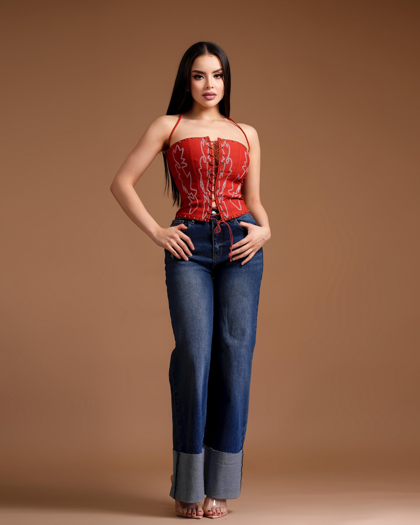Corsette halter red
