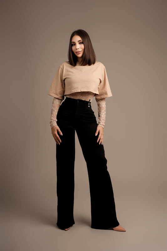 Pantalón over black