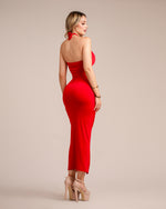 Vestido halter red