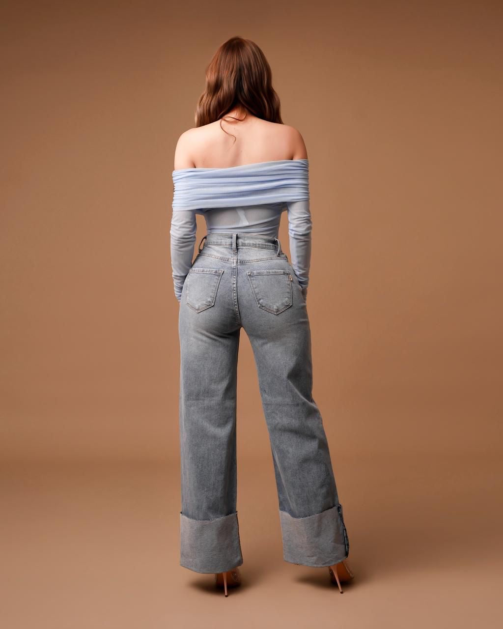 Pantalón wide grey