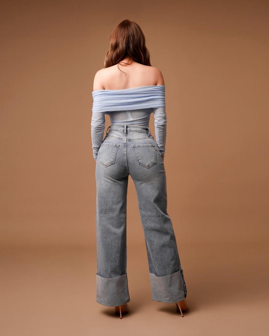 Pantalón wide grey