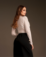 Blusa bow tie white