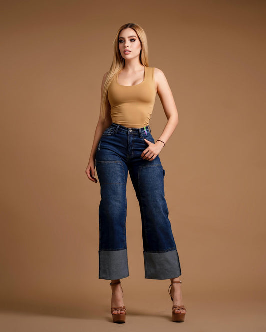 Pantalón mezclilla oscura
