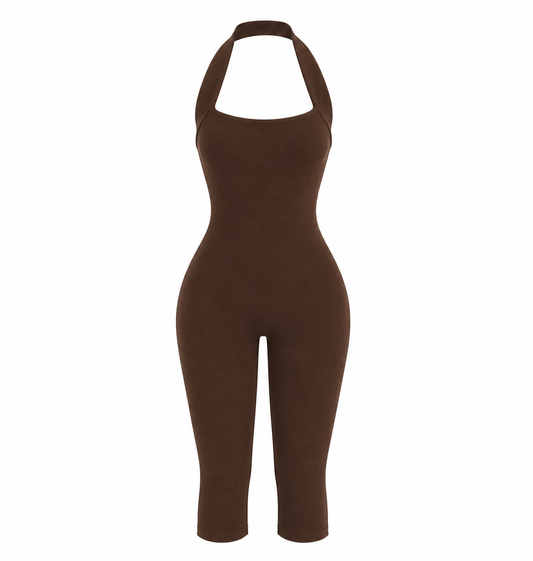 Jumpsuit capri brown
