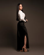 Falda satin black