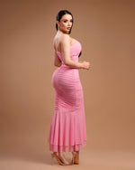 Vestido rosa mesh
