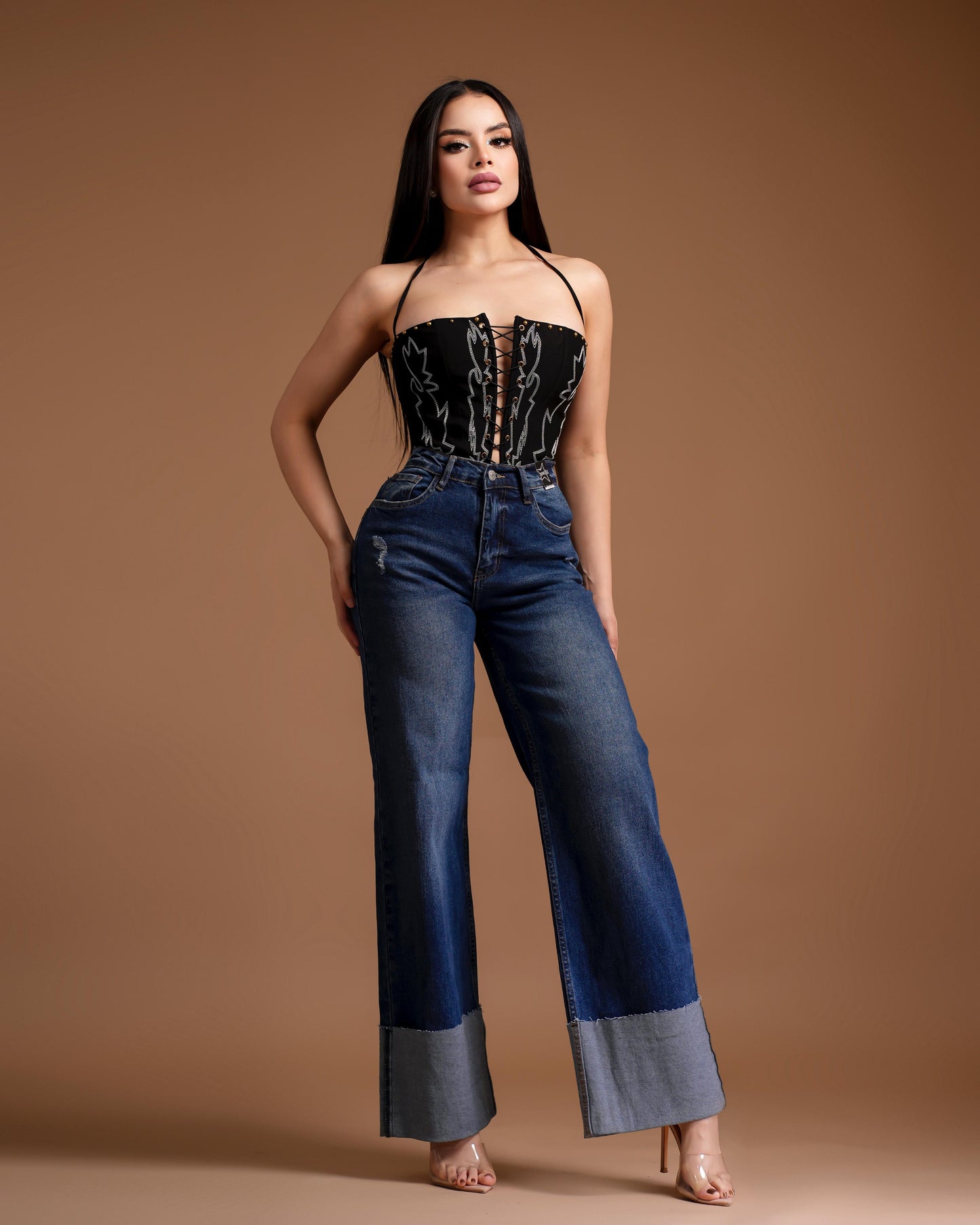 Pantalón denim width