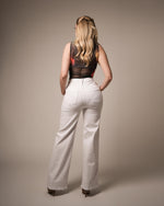 Pantalon width white