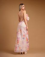 Vestido largo multi flores