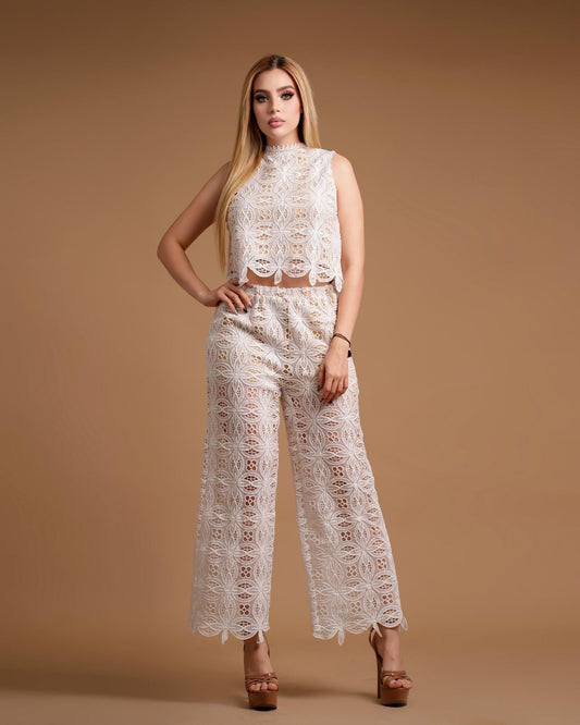 Set encaje blanco