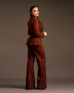Set suede brown