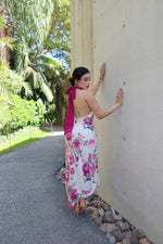 Vestido blanco estampado flores