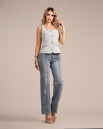 Blusa button blue