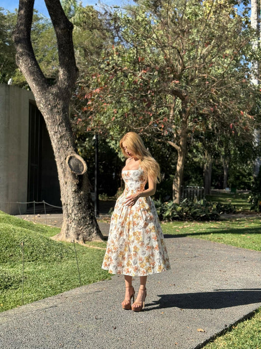 Midi dress beige