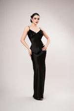 Vestido satin negro