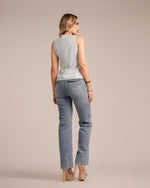 Blusa button blue