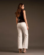 Pantalon flared white
