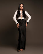 Falda satin black